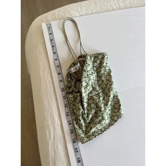 Babydoll Y2K Forest Fairy Festival Going Out Eyelet Floral Womens Top Green L - Picture 6 of 7